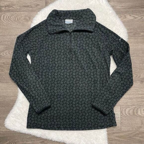 None Tops - Women's Long Sleeve Patterned Top - Black